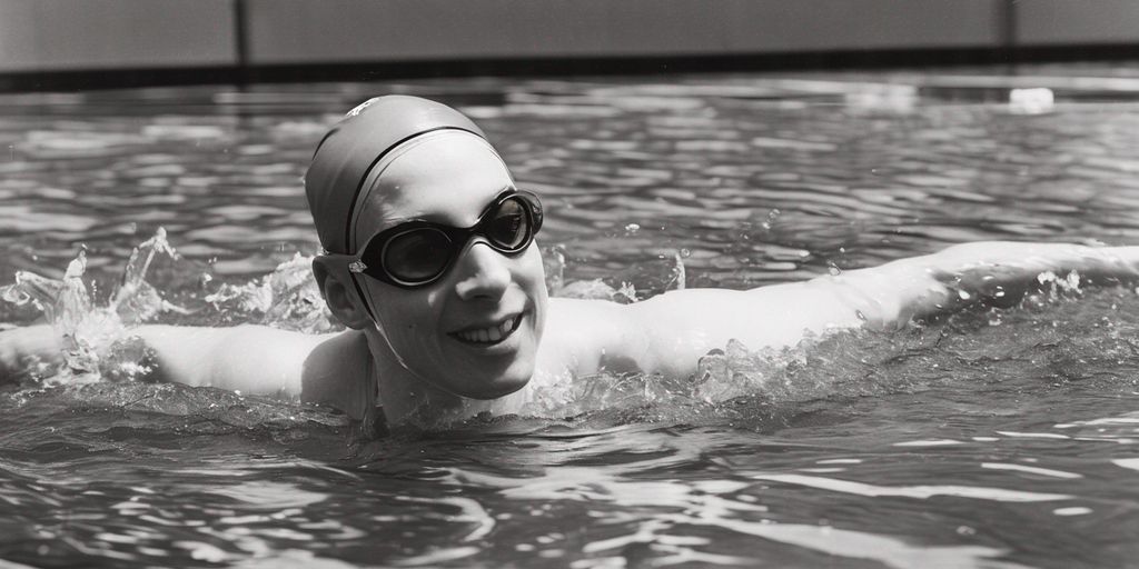 Leon Marchand swimming