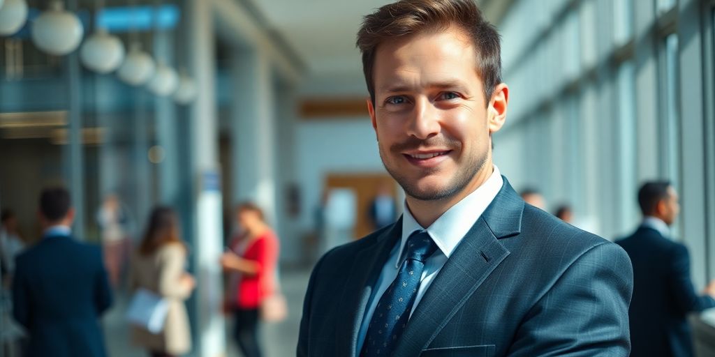Person in professional attire smiling confidently.