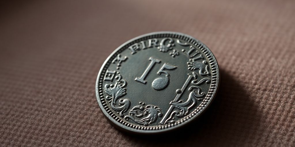 Une pièce ancienne avec des détails complexes.