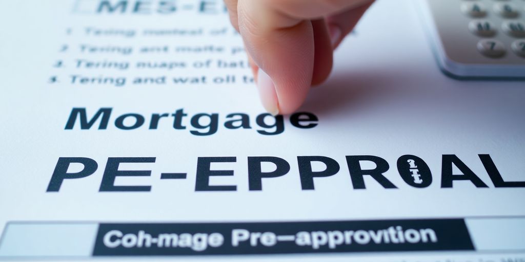 Mortgage pre-approval document with a calendar.