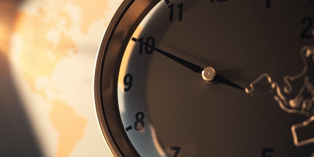 Clock with world map