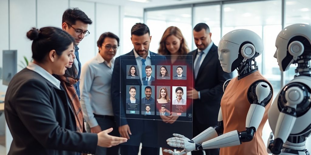 Robots and humans collaborate on hiring.