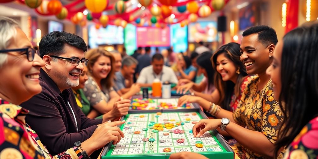 People enjoying Bingo Plus in a lively Sibutu setting.