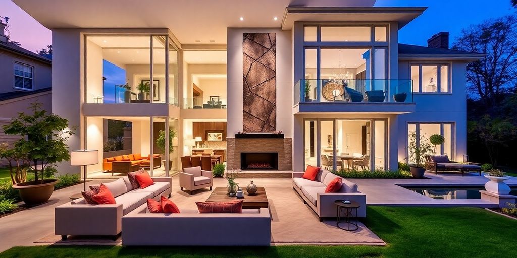 Modern remodeled Washington DC home interior with elegant furnishings.