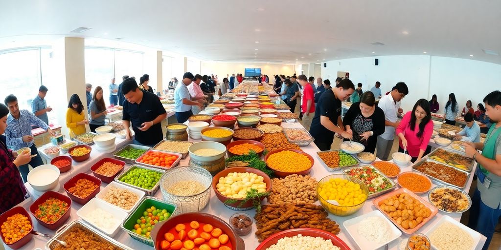 ภาพอาหารจัดเลี้ยงพนักงาน