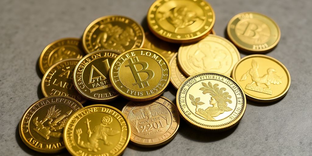 Pièces d'or d'Asie et d'Océanie.