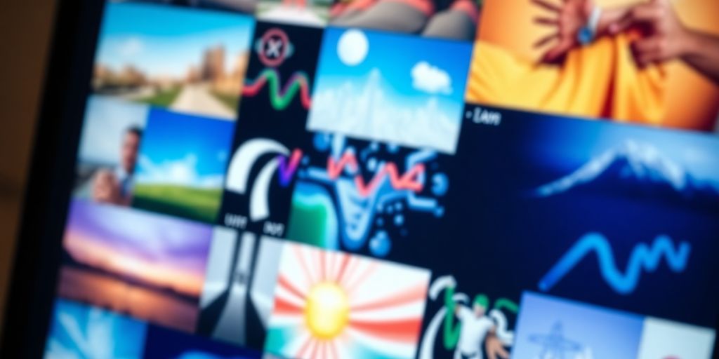 Close-up of optimized digital images on a screen.