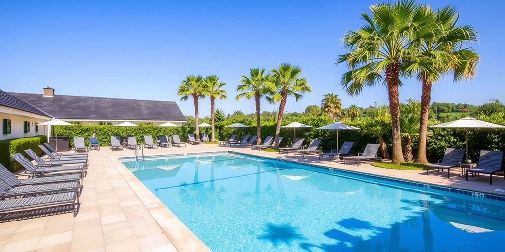 Outdoor pool at The Great Southern Hotel Sligo