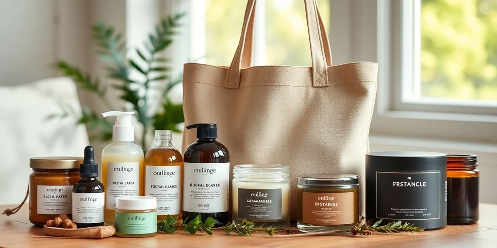 Eco-friendly gift set with sustainable products for women.