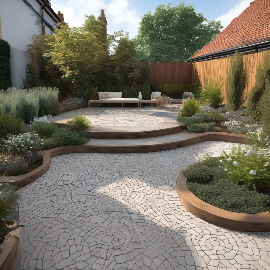 elegant garden paving designs with various materials and patterns