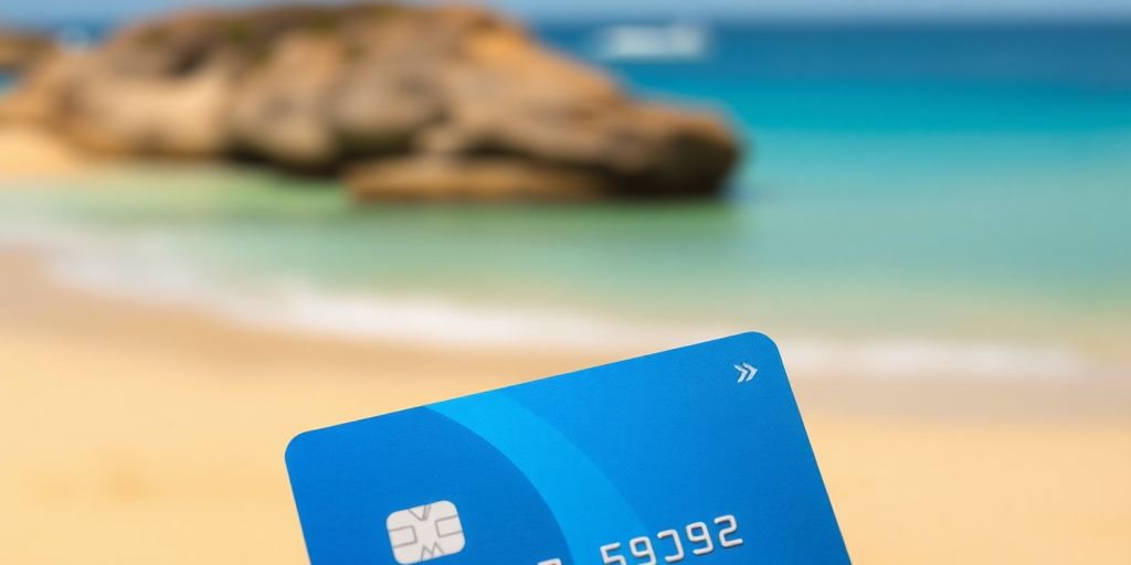Debit and credit cards with Australian landmarks.