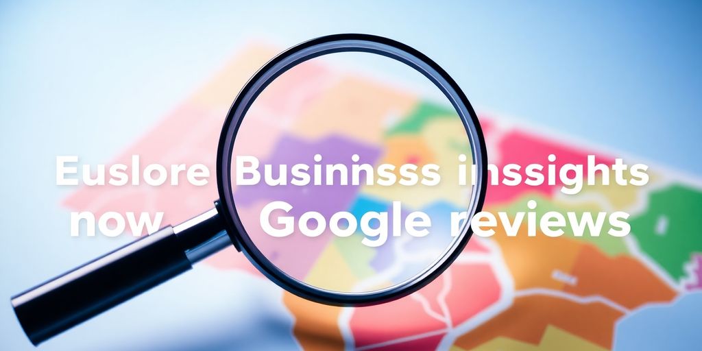 Magnifying glass on map, exploring business insights.