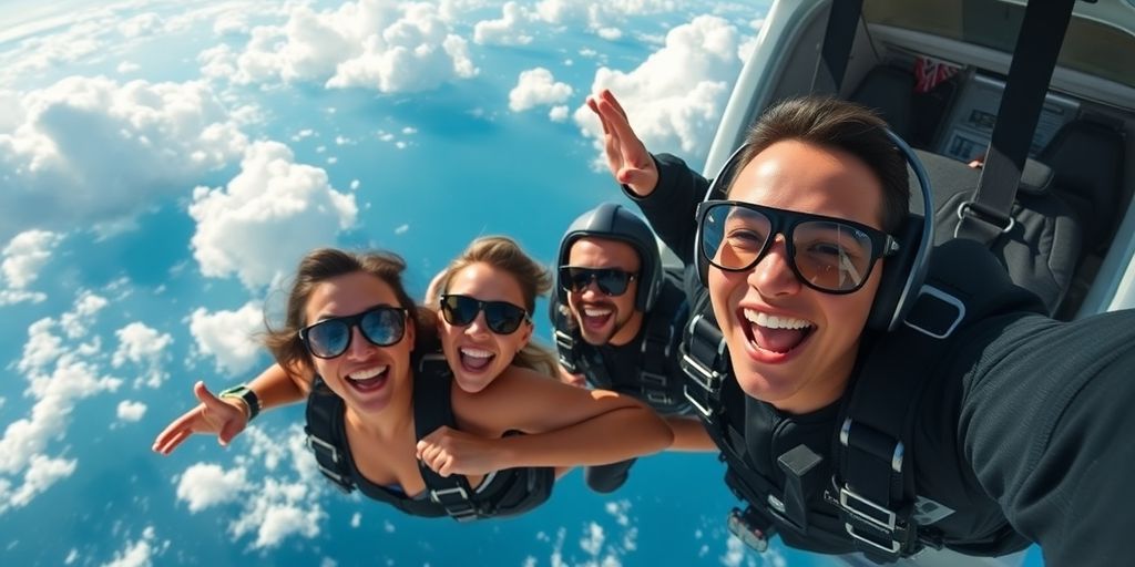 Des touristes profitant de l'apesanteur pendant un vol en apesanteur.