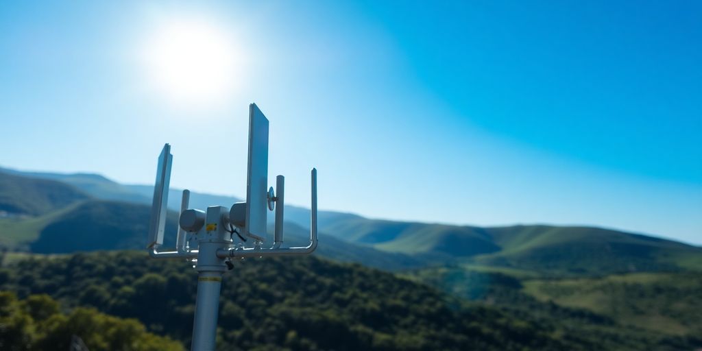Antenne 5G sul paesaggio del Ticino.