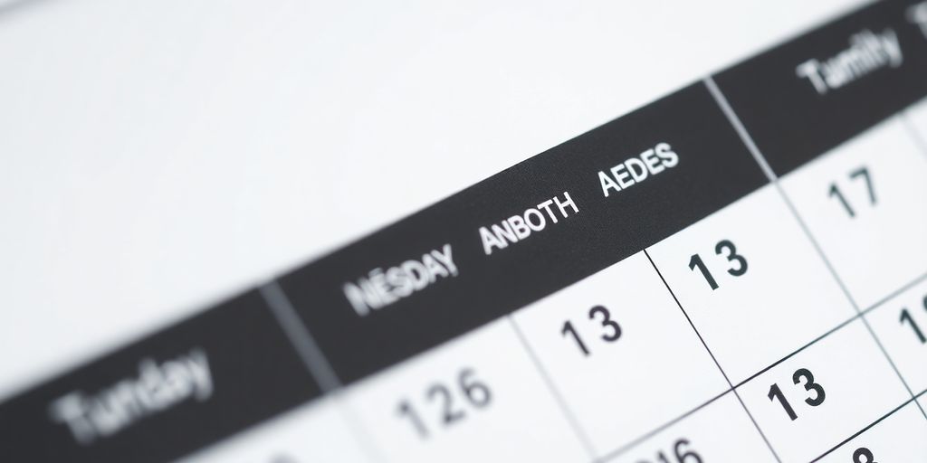 Calendar with appointment slots.