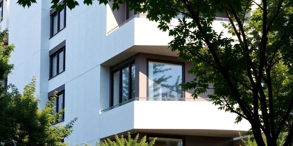 Modern residence with PU sandwich panel facade.