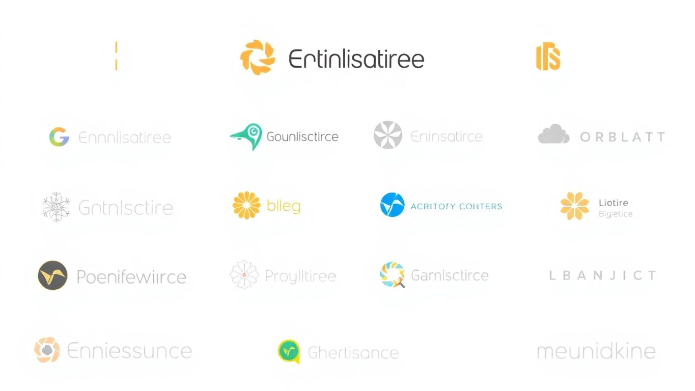 Moderne logo design for nettbutikker i myke farger.