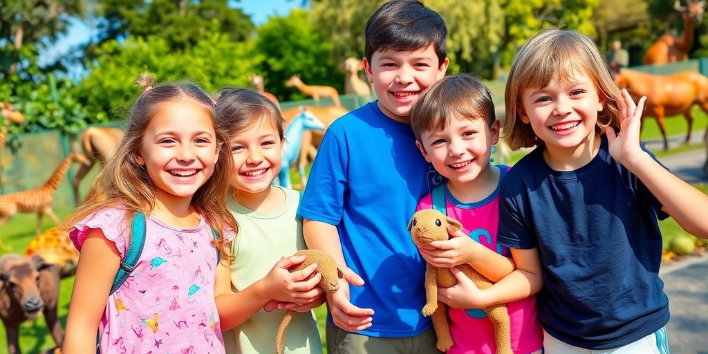 Kinder erleben Tiere im Zoo mit Freude und Begeisterung.