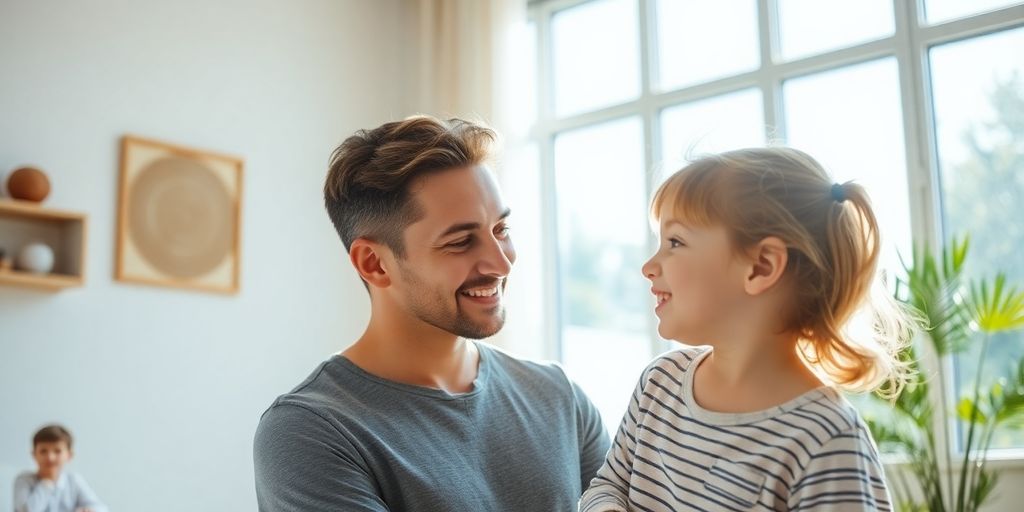 Family with young child at home.