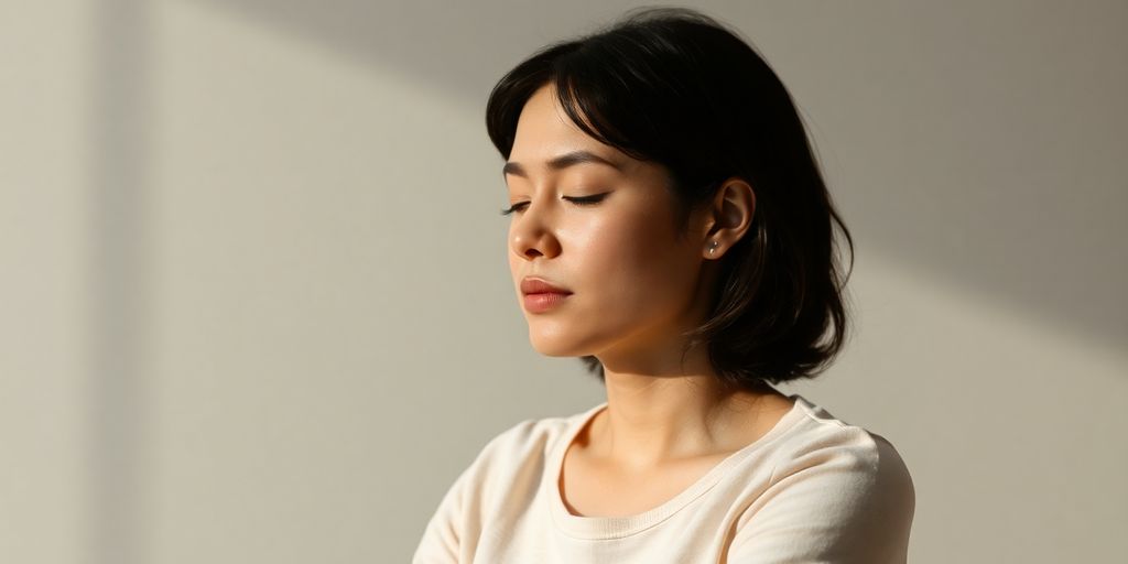 Person meditating peacefully, finding relief from chronic pain.