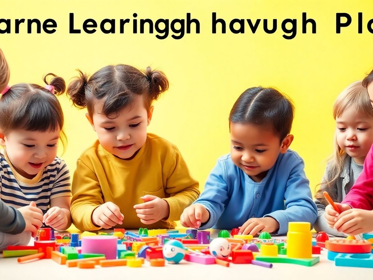 Copii jucându-se cu jocuri interactive și creative.