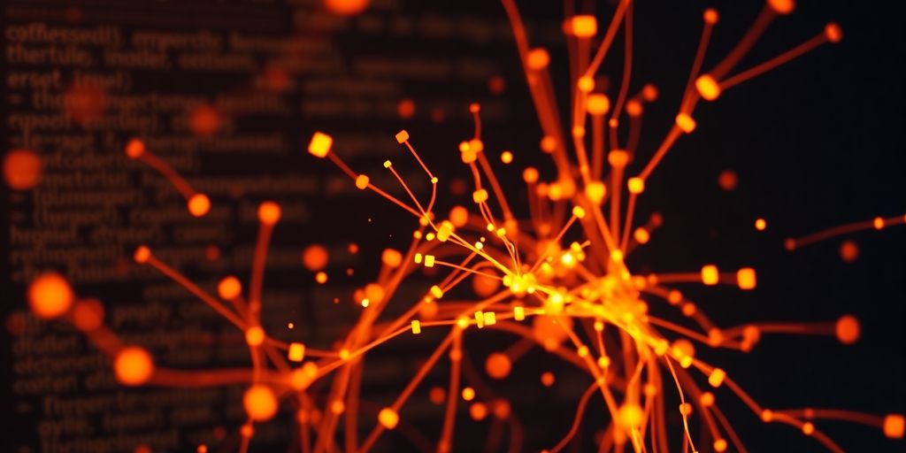 Python code blocks with illuminating orange exception sparks.
