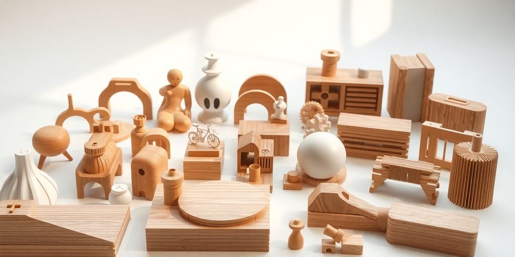 Assorted industrial design physical models.