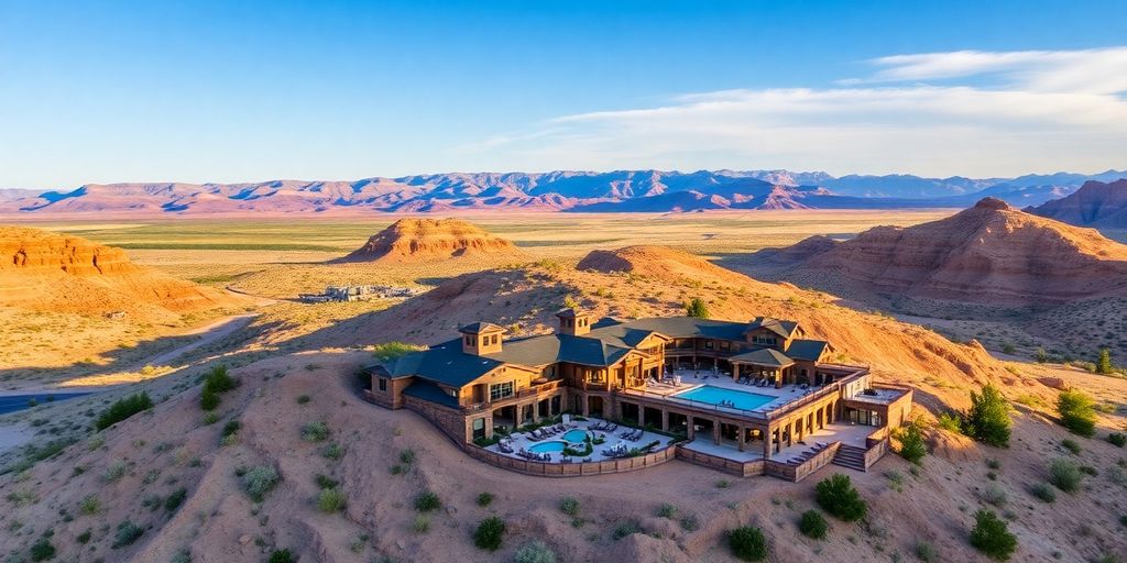 Aerial view of Black Desert Resort in Utah.