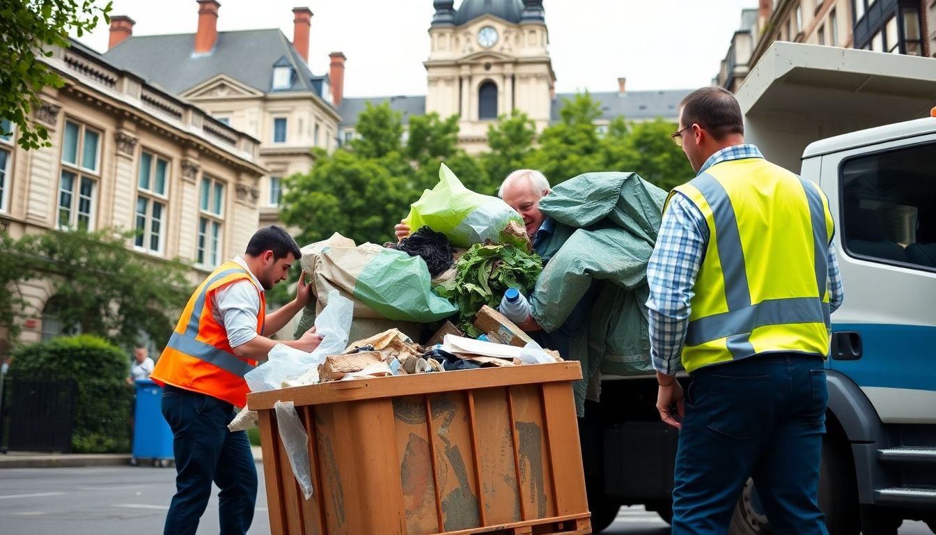 Waste clearance team in London with eco-friendly practices.