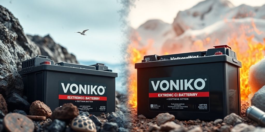 Voniko batteries in extreme weather conditions.