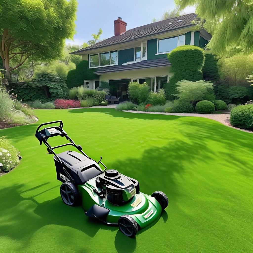 lush green lawn garden mowing maintenance