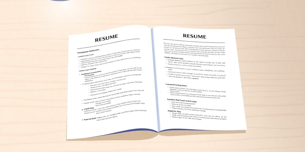 A clean, well-organized resume on a wooden desk.