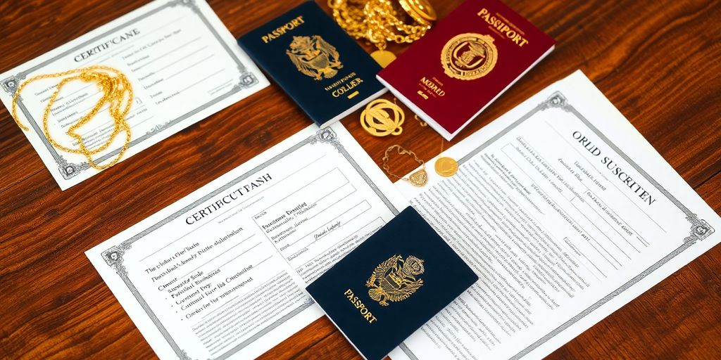 Documents essentiels pour la succession d'or.