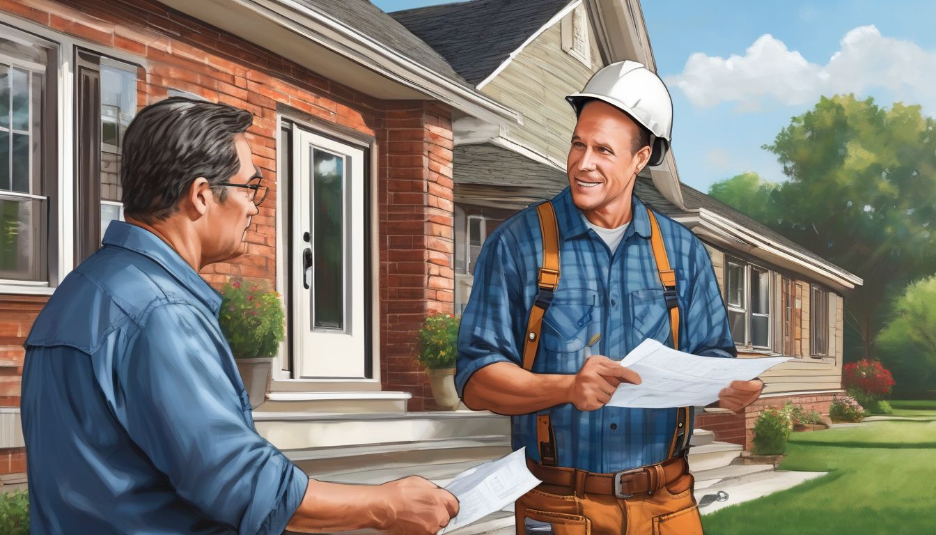 handyman discussing payment terms with a homeowner