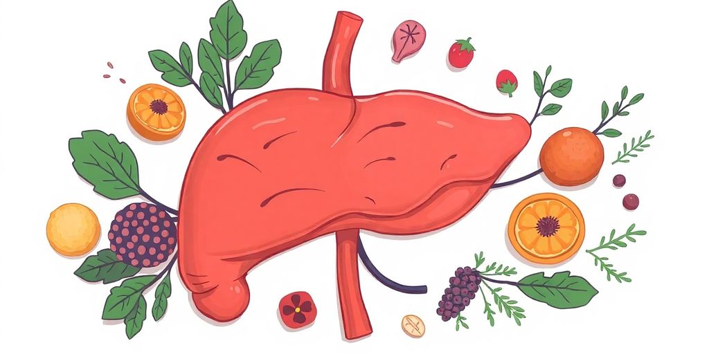 Tired liver with healthy foods for treatment options.