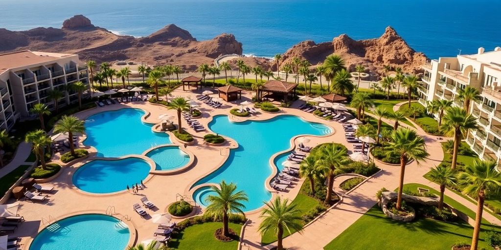 Luxurious pool area at Secrets Puerto Los Cabos Resort.