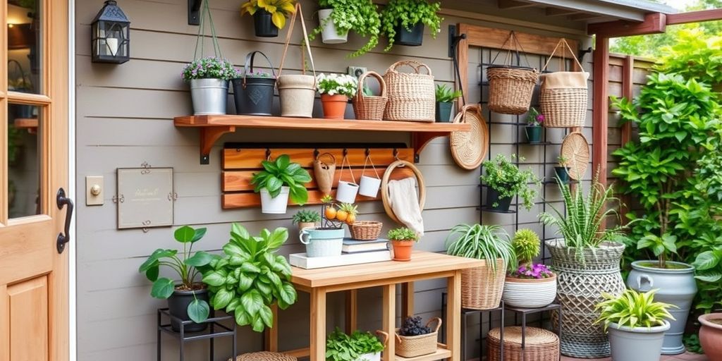 Outdoor space with stylish storage solutions