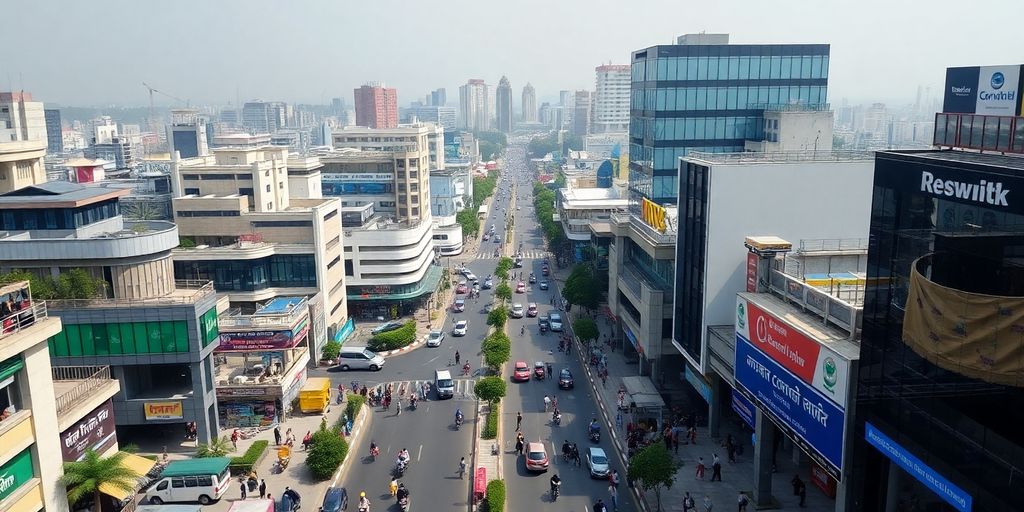 Modern Indian cityscape highlighting future business opportunities.