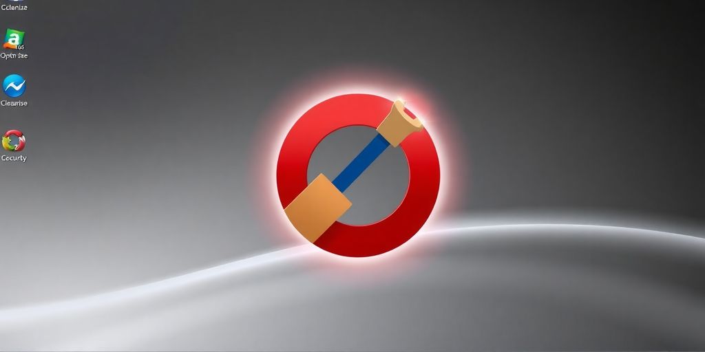 Desktop ottimizzato con icone di software pulite.