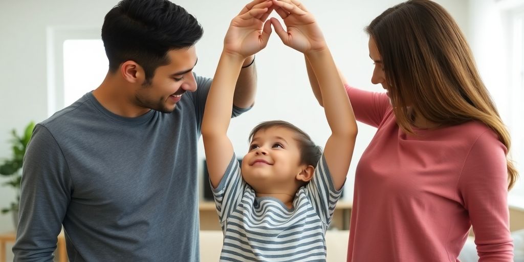 Parents, child, family, cooperation, support