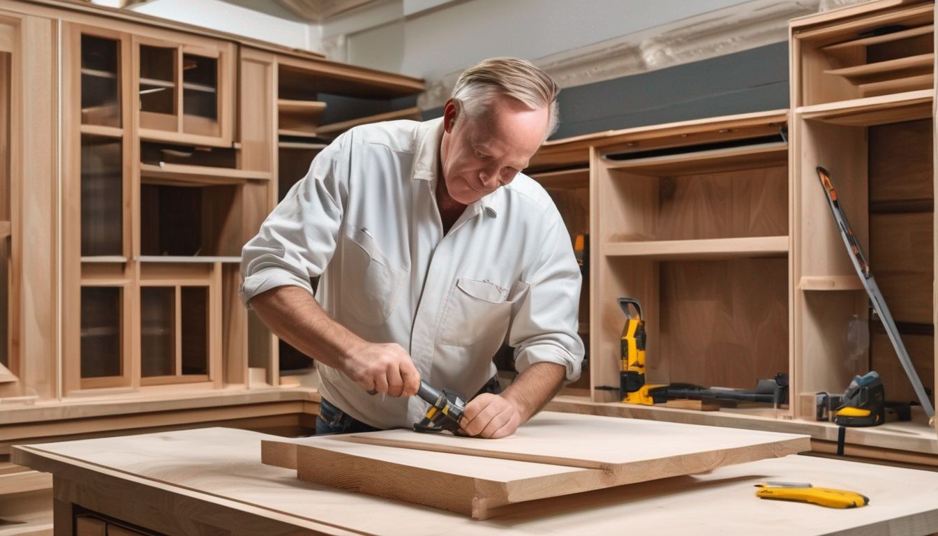 carpenter working on bespoke cabinetry in London