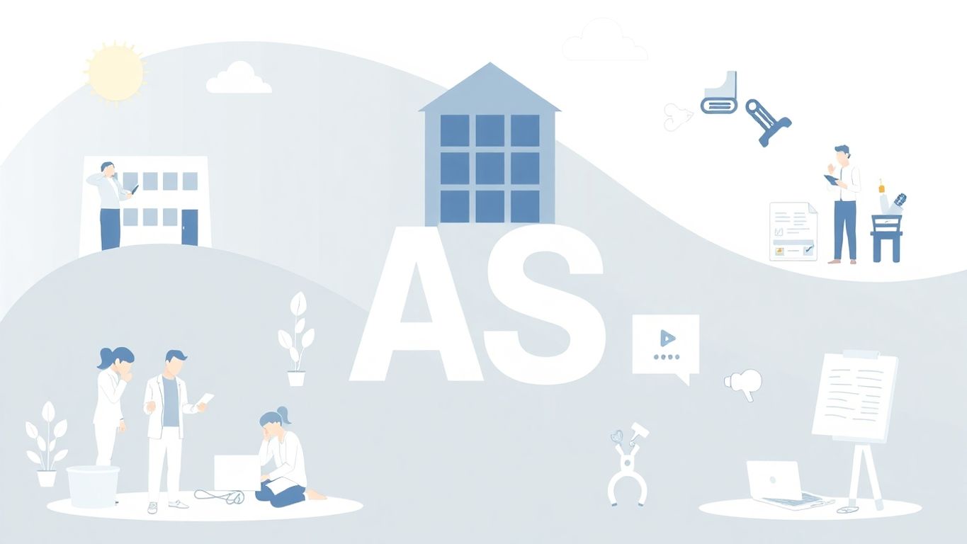 Moderne illustrasjon av etablering av AS.