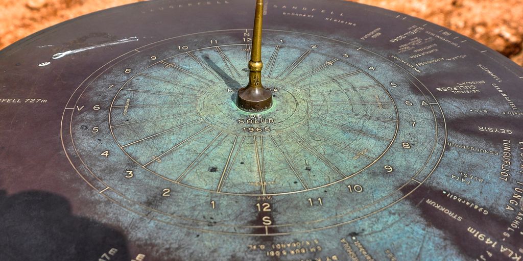 black sun dial