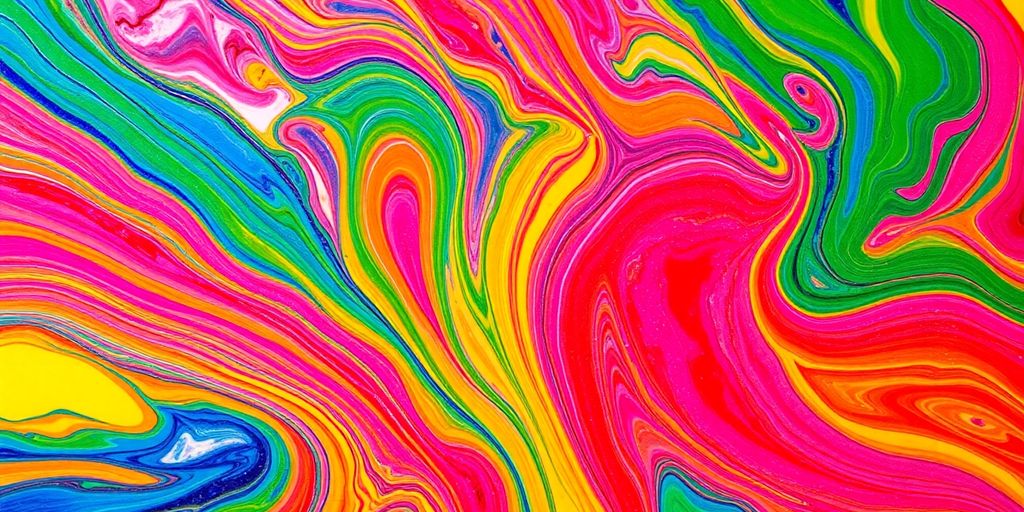 Vibrant paints swirling, evoking deep emotions.