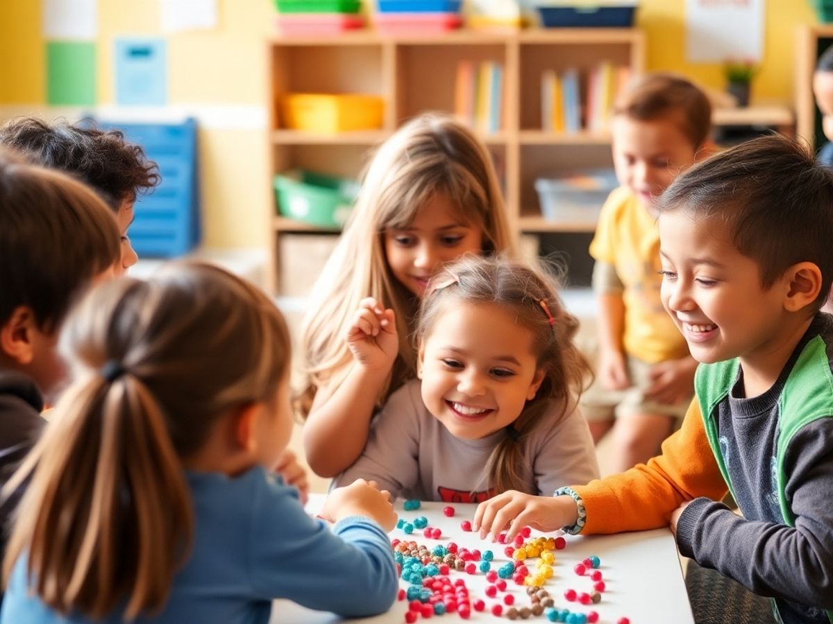 Copii jucându-se și interacționând pentru a învăța empatia.