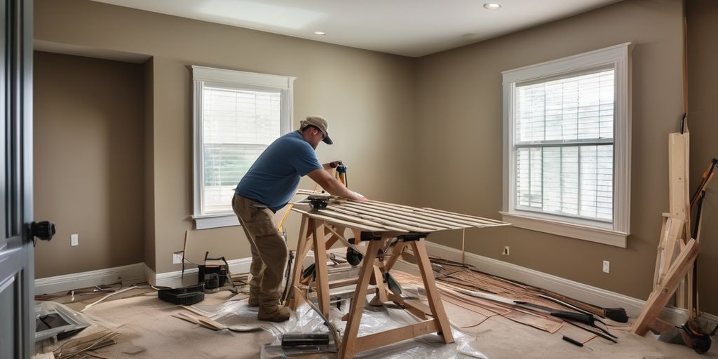 budget contractor working on house