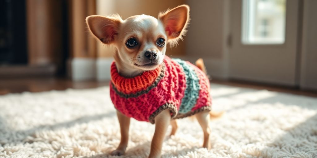 Dog in stylish, well-fitted clothing, looking fashionable.