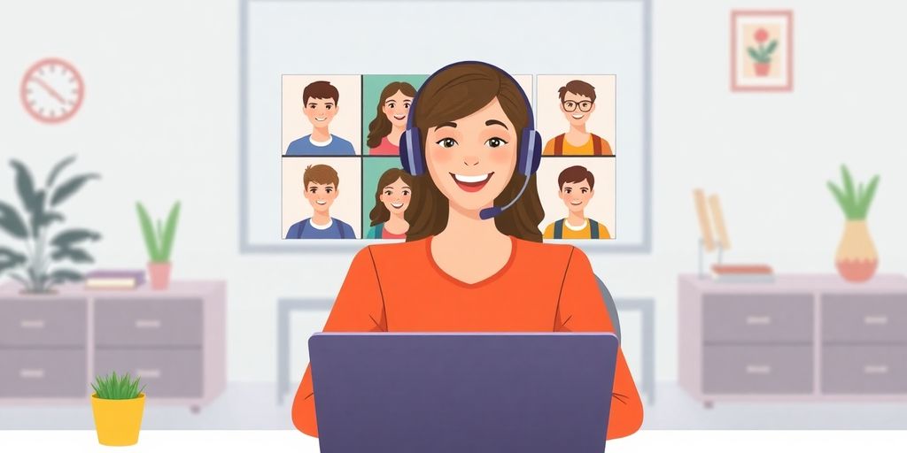 Illustrative image of a virtual teacher.