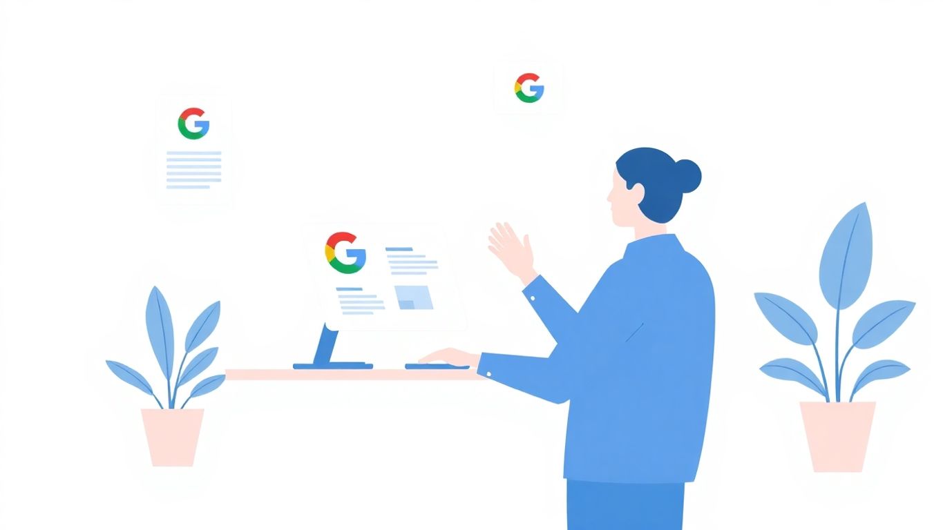 Brukerinteraksjon med Google sine tjenester.