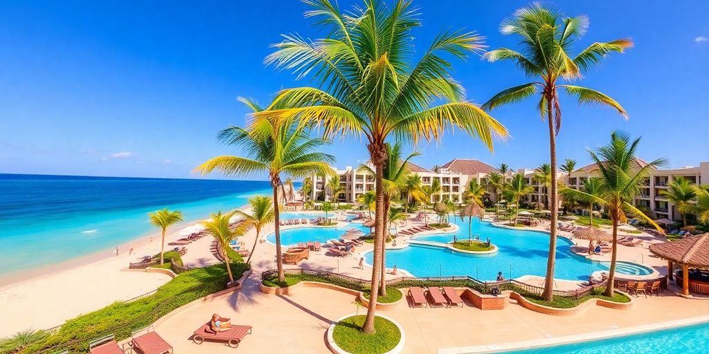 Beachfront view of Cabo Azul Resort in Cabo San Lucas.